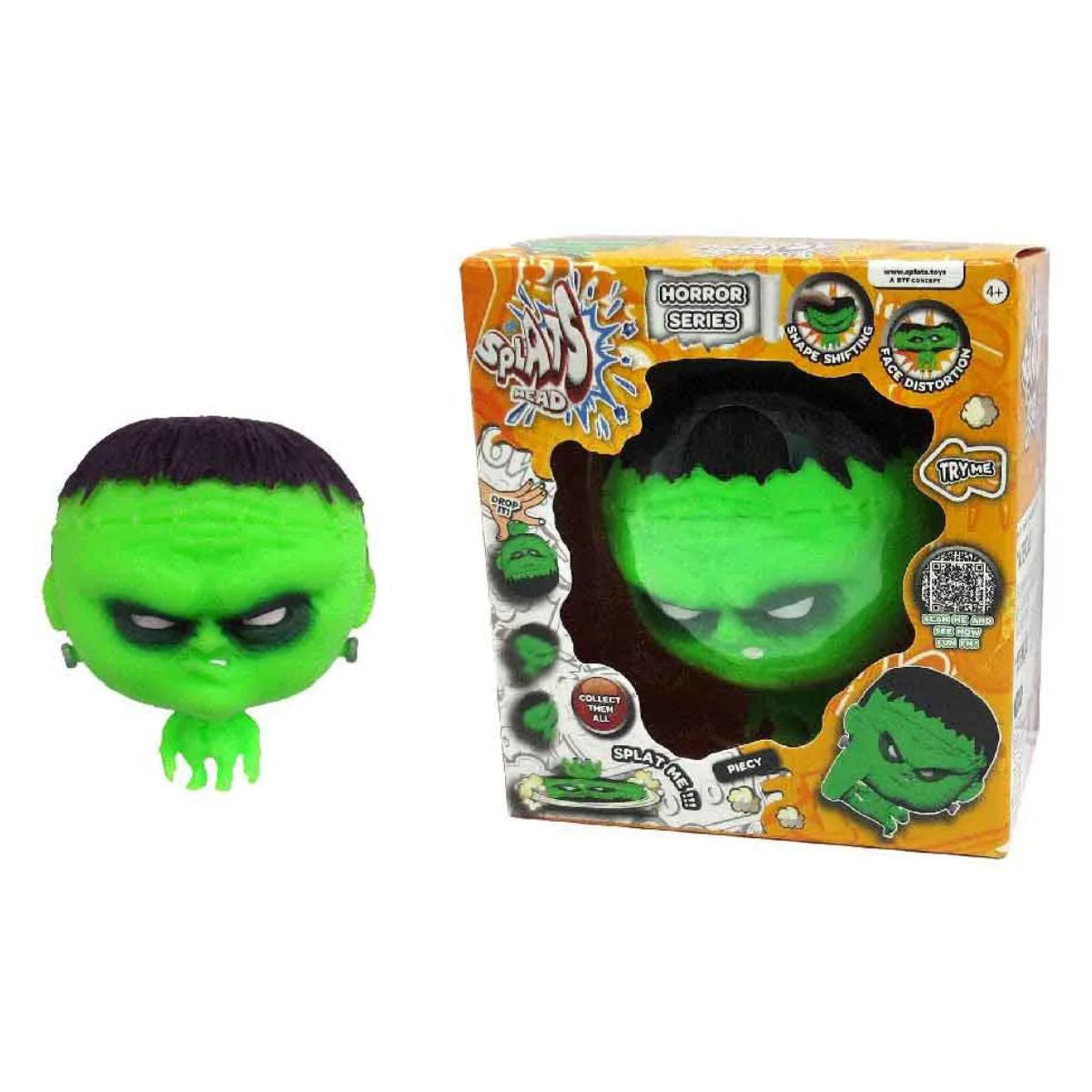 Boneco Elástico Piecy Splats Head Horror Sunny | Brinquedo Macio, Estica e Amassa com Estilo Assustador e Divertido