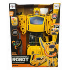 Robô Transformável Amarelo com luz e som - Brink Center
