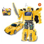 Robô Transformável Amarelo com luz e som - Brink Center