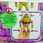 Boneco Colecionável Michelangelo Tartarugas Ninja com Cabeça Retrátil, Articulado e com Acessórios – 11cm de Altura, Produto Licenciado