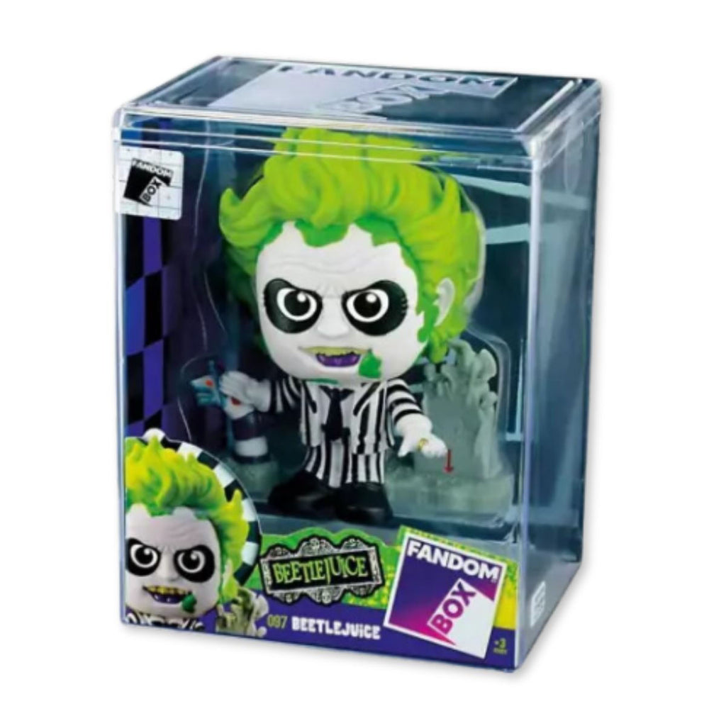 Boneco Colecionável Beetlejuice Fandom Box 3670 Articulado com Base para Exposição e Presente