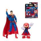 Pack Superman e Knuckles Sonic DC Sunny 2 Bonecos Articulados Oficial Colecionável