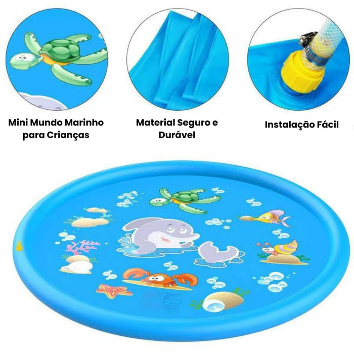 Tapete Aquático Infantil Golfinho com Pulverização - Diversão em Família