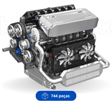 Motor Inline-6 German Motorizado | 744PCS