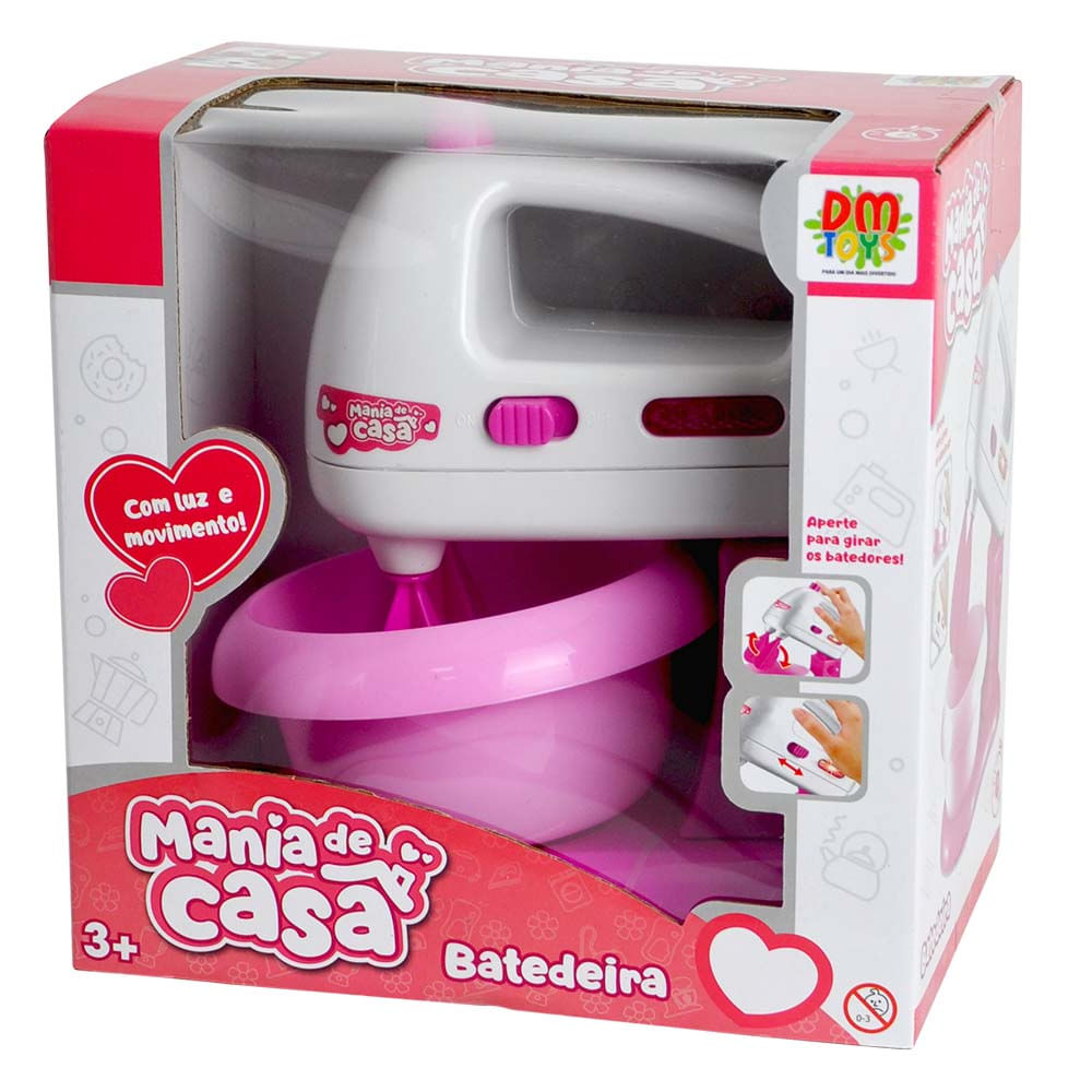 Brinquedo Infantil Batedeira Mania de Casa Com Luz e Movimento