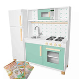 Kit Cozinha Infantil com Geladeira Verde Claro