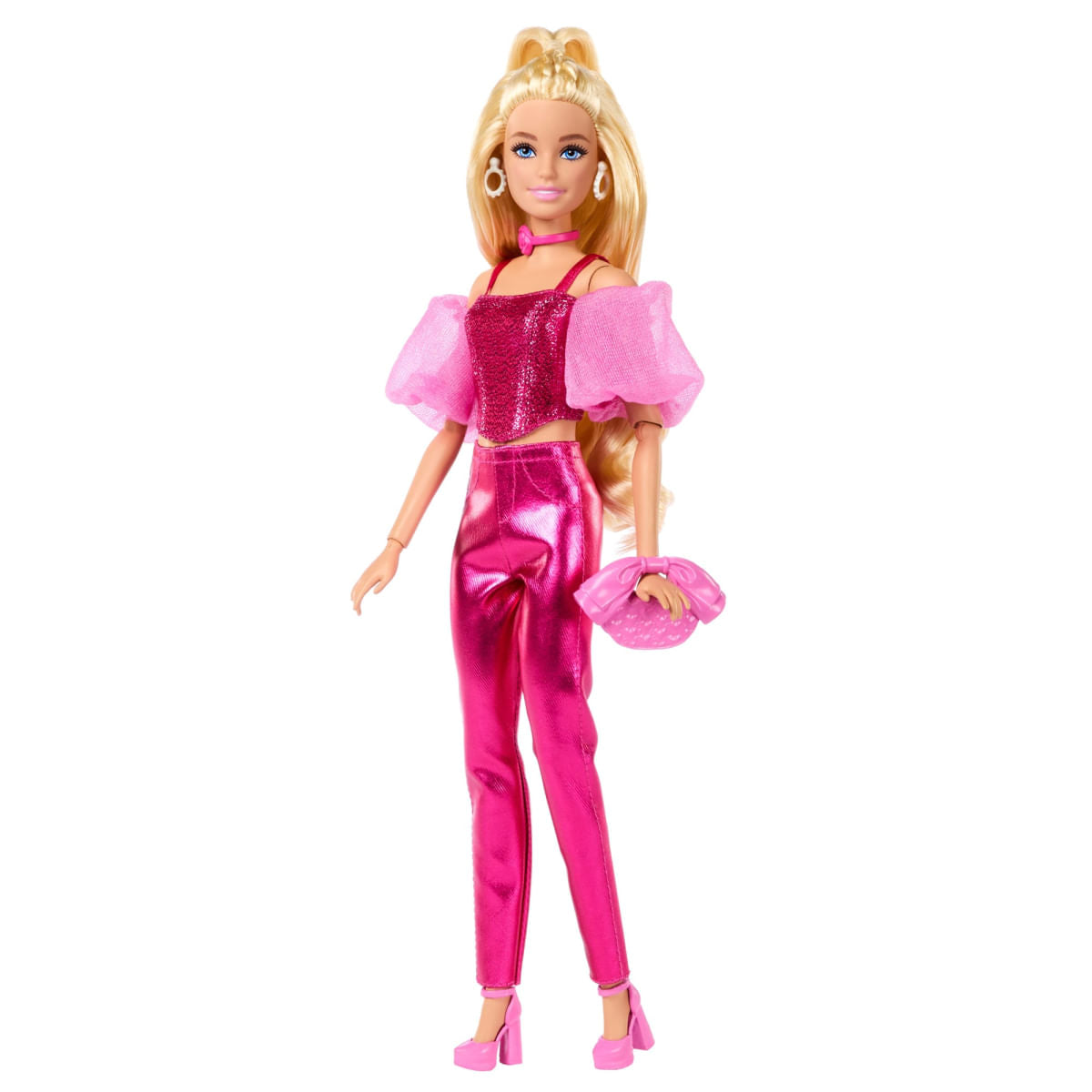 Boneca Barbie Deluxe Style #5 Loira Roupa Pink - Mattel