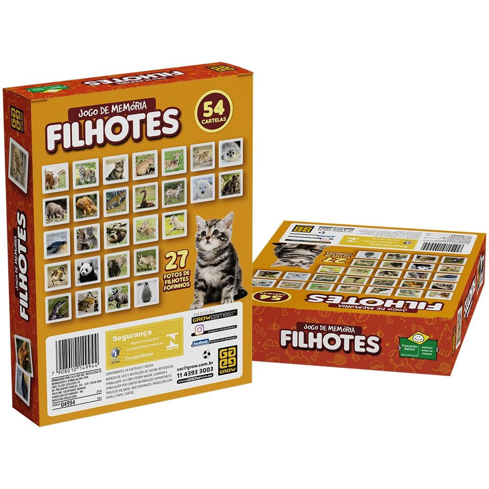 Jogo de Memória Filhotes