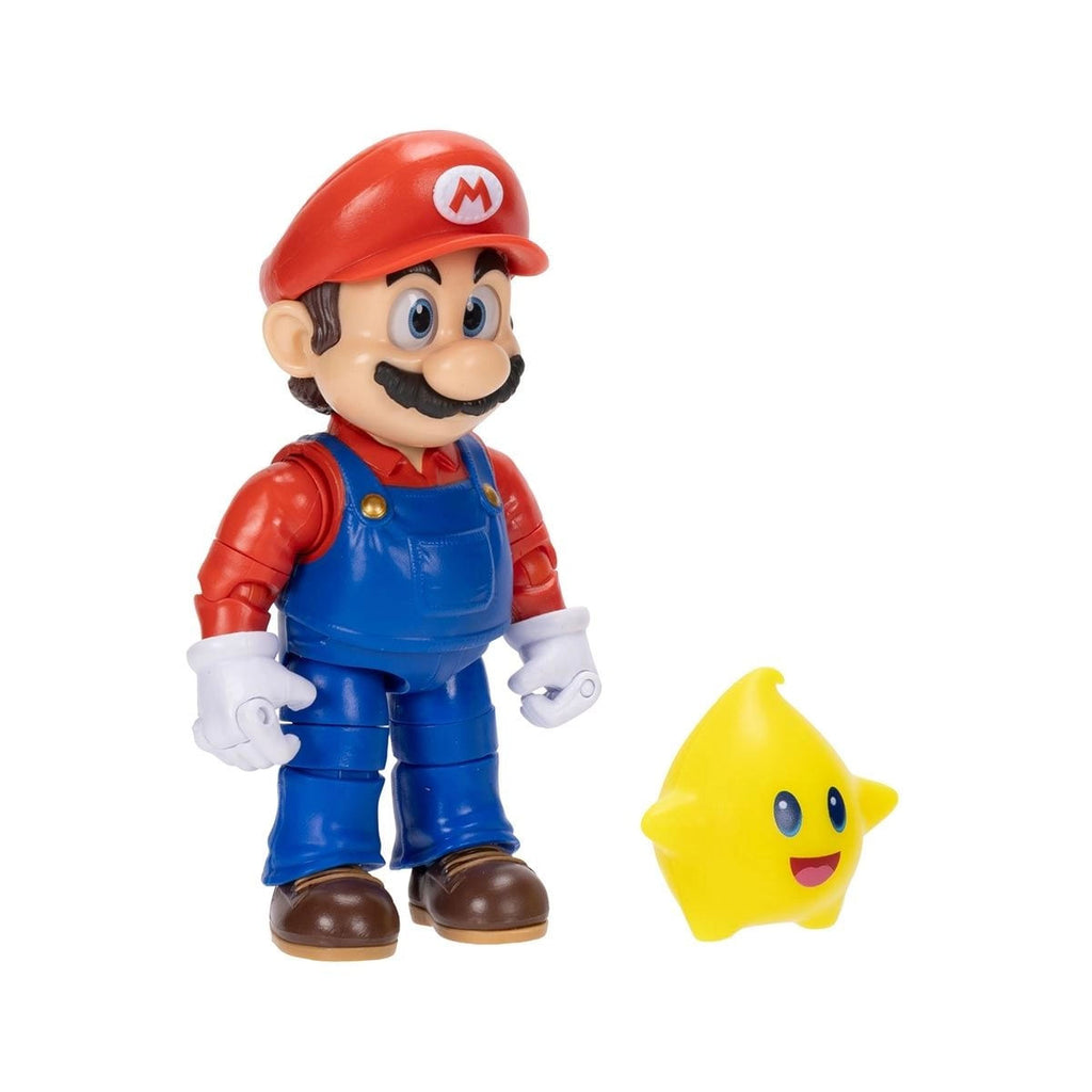 Boneco Articulável Mario 12cm Super Mario Galaxy Movie Com Estrela Luma Sunny