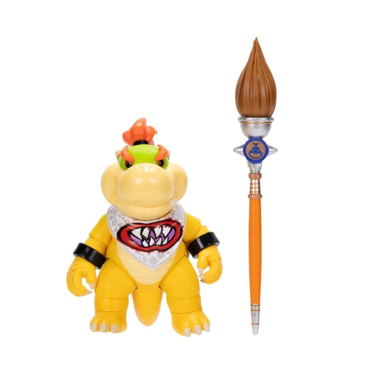 Boneco Articulável Bowser Jr 14cm Super Mario Galaxy Movie Com Cetro Sunny