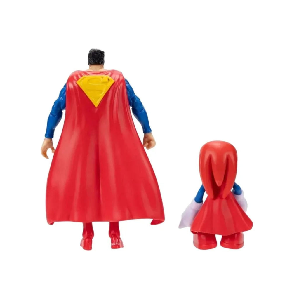 Pack Superman e Knuckles Sonic DC Sunny 2 Bonecos Articulados Oficial Colecionável