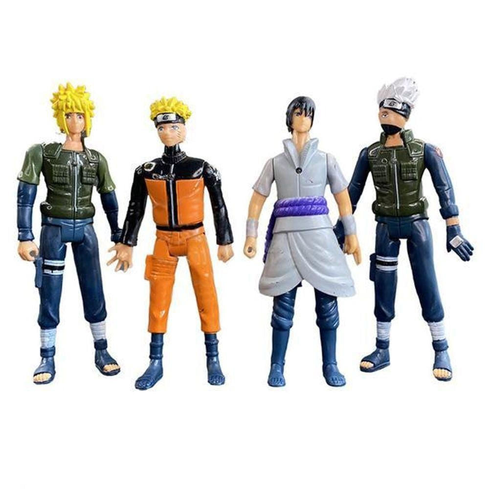 Kit Brinquedo 4 Boneco Naruto Shipunden Action Figure 17