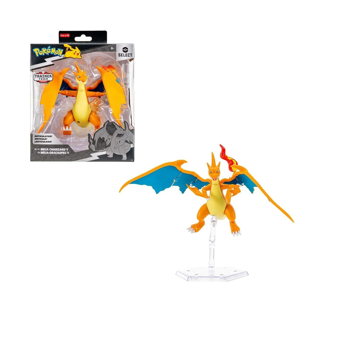 Boneco Mega Charizard Y Pokémon Select Figura Articulada