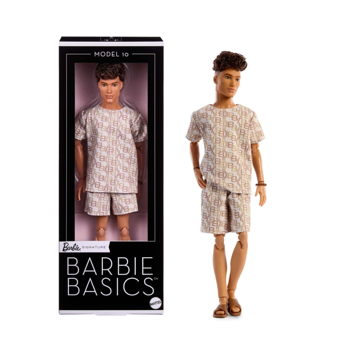 Boneco Ken Barbie Basics Model 10 - Cabelo Castanho - Barbie Signature - Mattel