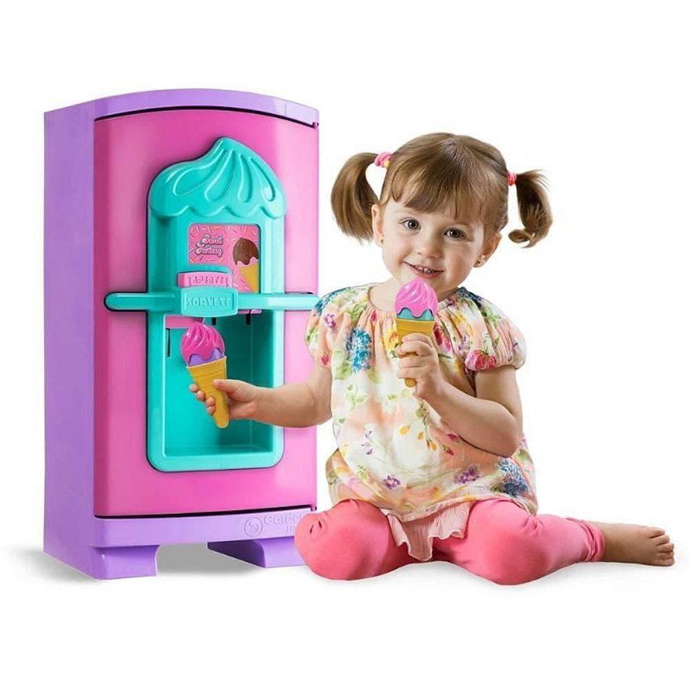 Geladeira de Brinquedo Gela Sorvetinho 49cm com Dispenser Cardoso Toys