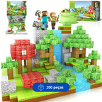 Mundo Minecraft + Minifigures de Brinde | 500PCS Magnéticas
