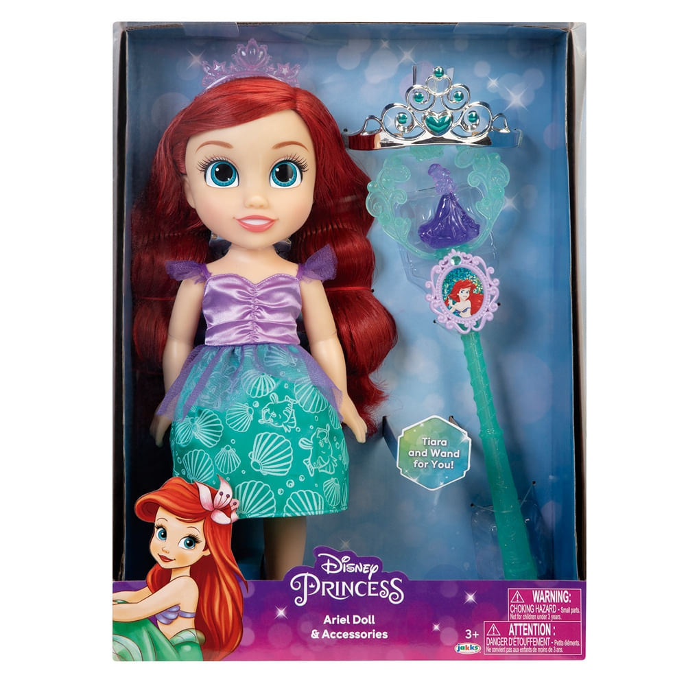 Boneca Princesas da Disney Multikids Ariel com varinha e tiara - BR1927OUT [Reembalado]