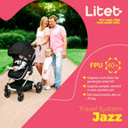 Carrinho Moisés + Bebê Conforto Travel System Jazz 0-22Kg Preto Litet - BB662