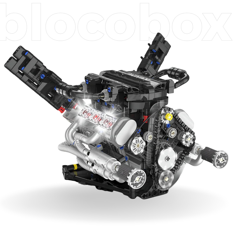 Motor V8 Engine Motorizado | 716PCS