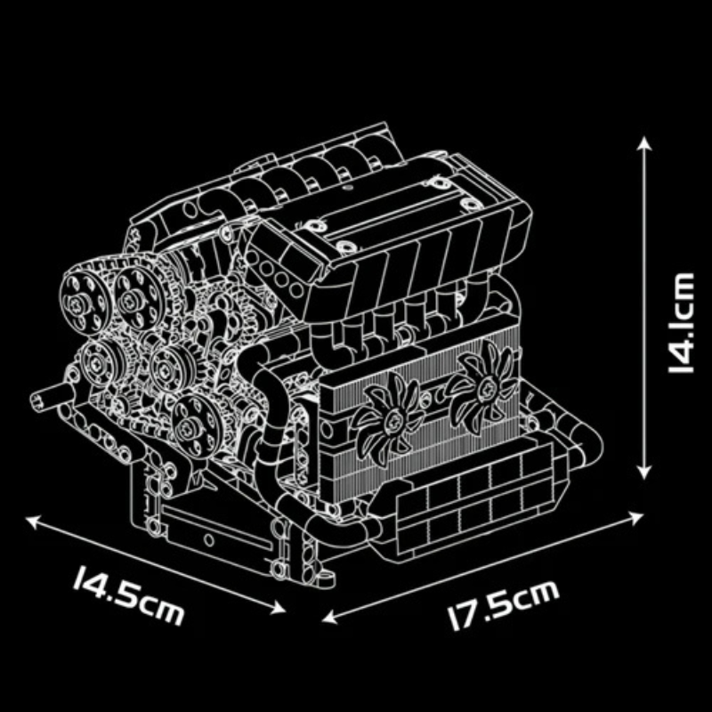 Motor Inline-6 German Motorizado | 744PCS