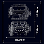 Motor V8 Mould King Motorizado | 534PCS