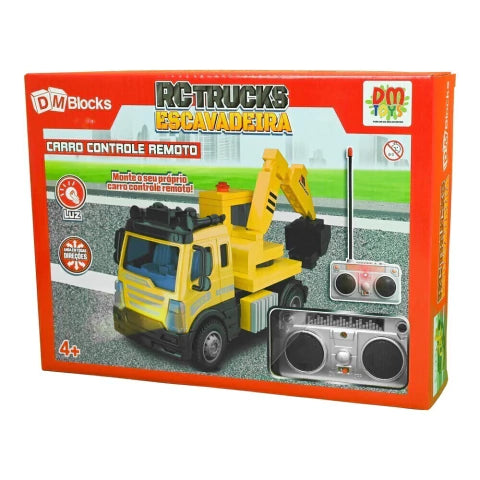 Blocos de Montar Caminhão Escavadeira Controle Remoto DM Blocks RC Trucks DM Toys DMT7219
