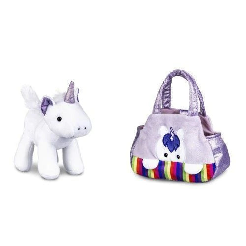 Pelúcia Cutie Handbag Unicórnio Roxo c/ Bolsinha Multikids