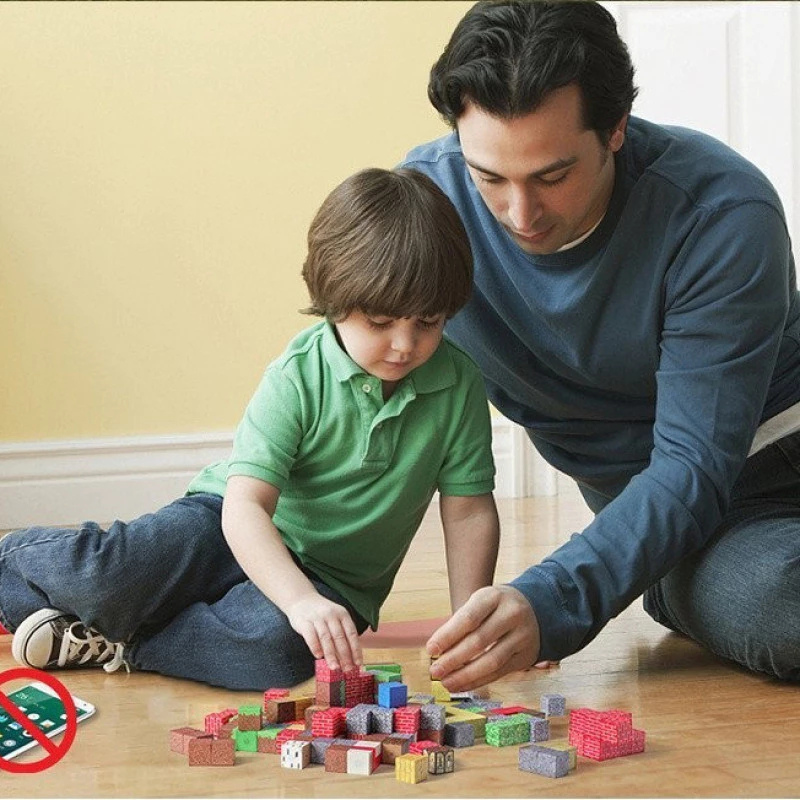 Mundo Minecraft + Minifigures de Brinde | 500PCS Magnéticas