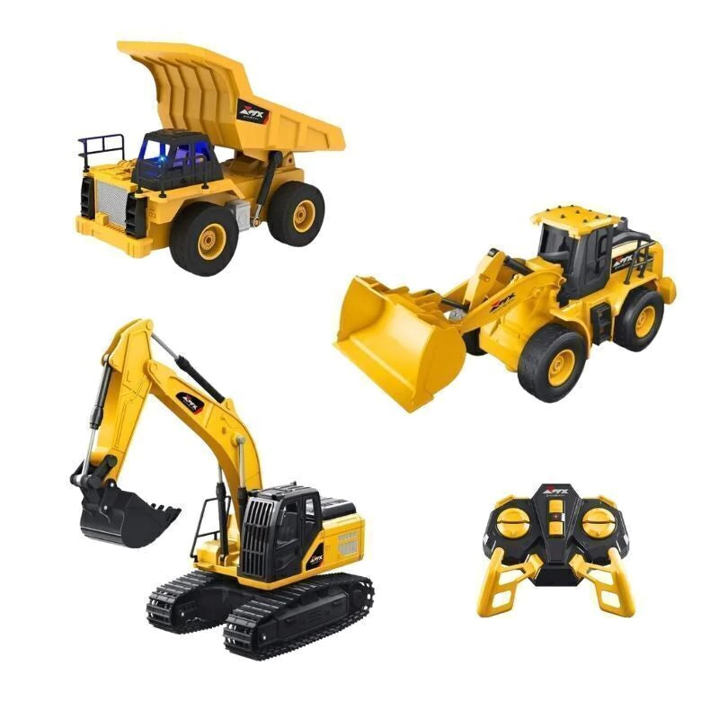 Kit Veículos de Construção Trator Caminhão Controle Remoto Multikids