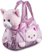 Pelúcia Cutie Handbag Gato Rosa c/ Bolsinha Multikids