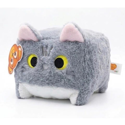 Pelúcia Quadrada de Gatinho 20cm Cinza BBR Toys R3609