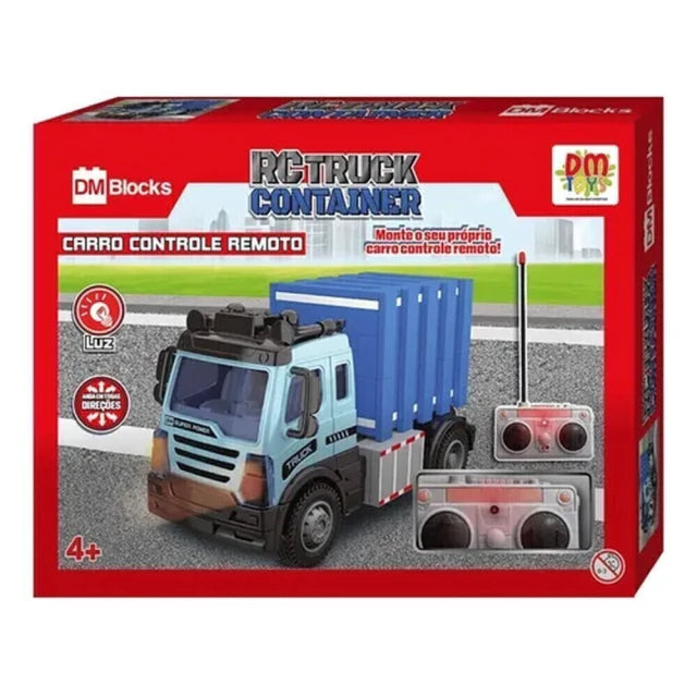 Blocos de Montar Caminhão Container Controle Remoto DM Blocks RC Trucks DM Toys DMT7224