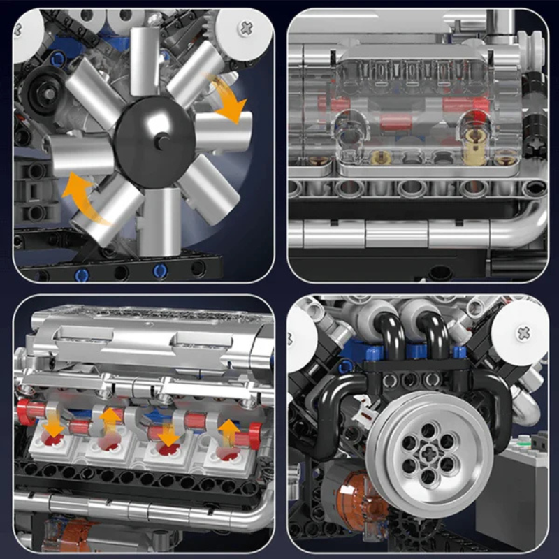Motor V8 Mould King Motorizado | 534PCS
