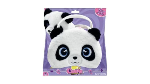 Pelúcia Cutie Handbag Ursinho Panda c/ Bolsinha Deluxe Multikids