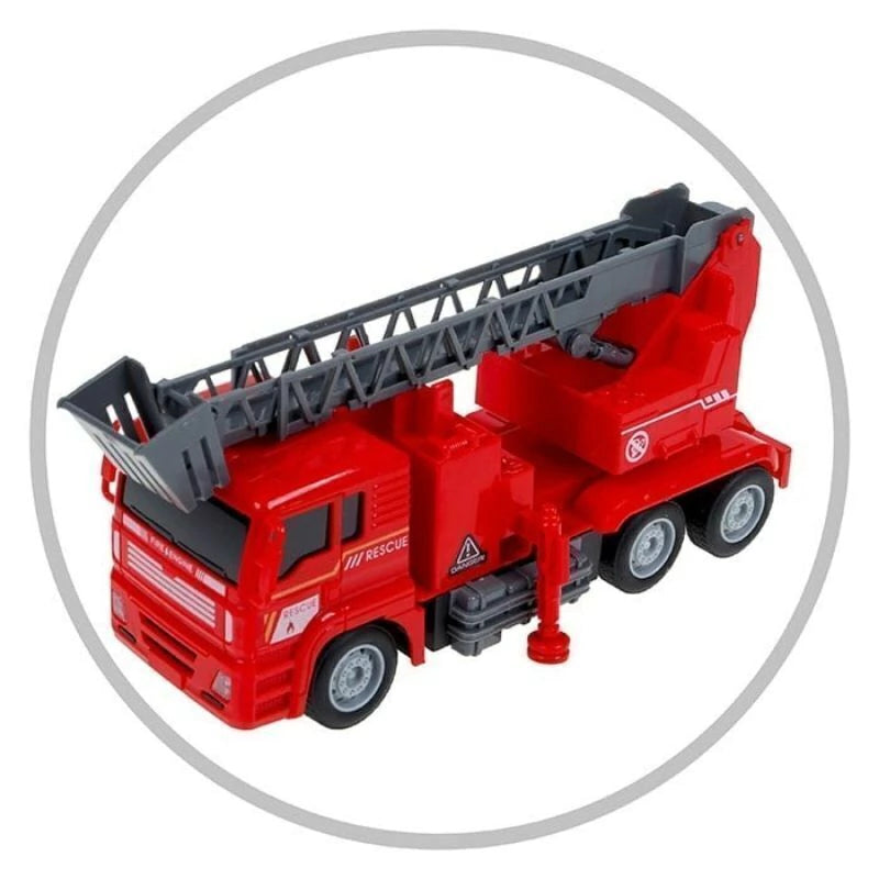 Caminhão Bombeiros Controle Remoto 7 Funções 24cm Escada Art Brink