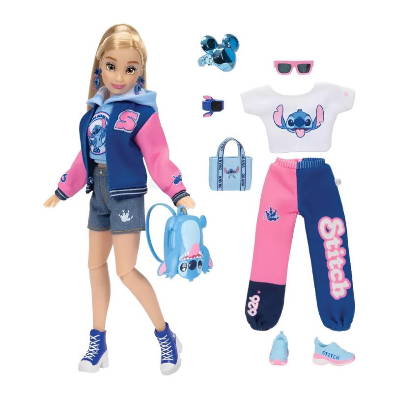 Boneca - Disney - Ily - Fashion Doll - Stitch - Rosa e Azul