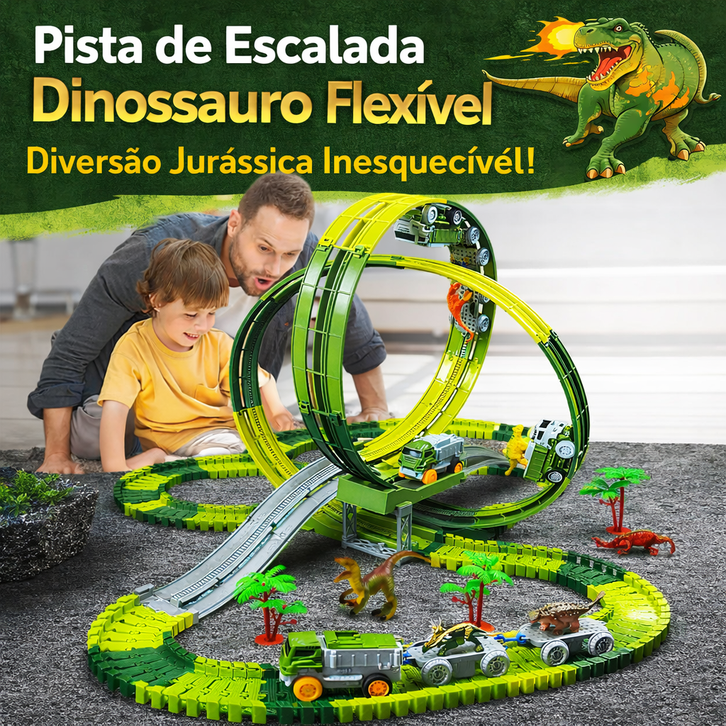 Pista de Escalada Dinossauro Flexível - Diversão Jurássica