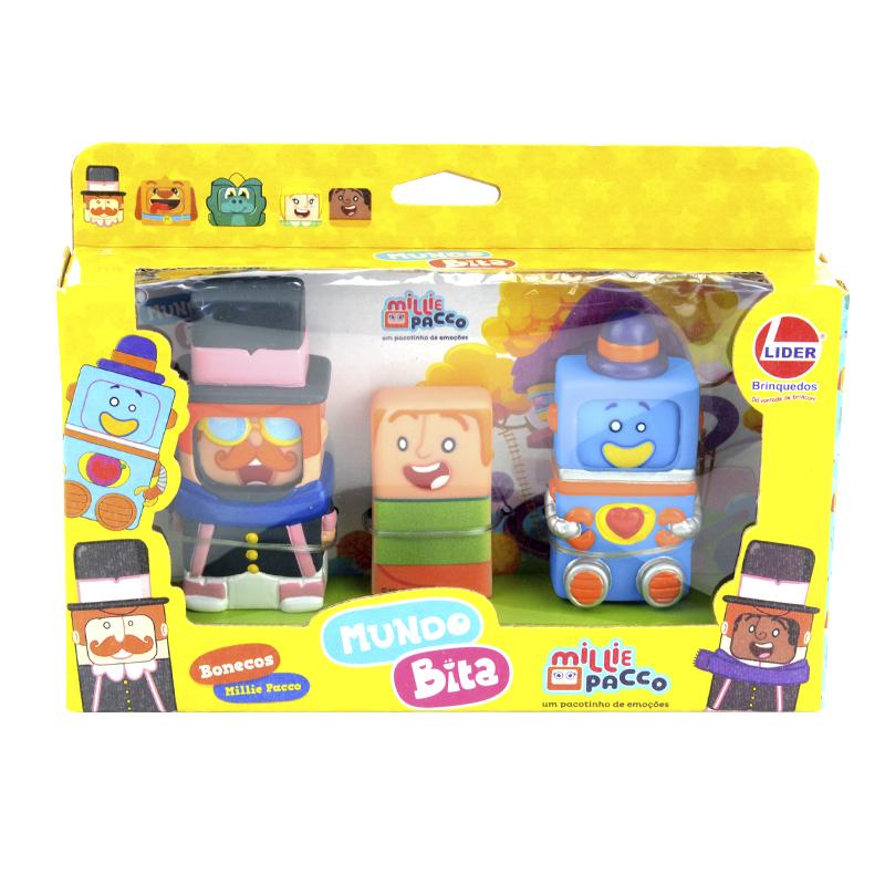 Conjunto Milliepacco - Mundo Bita - Bita - Tito - Robô Tumtum - Jogo das Emoções - Líder