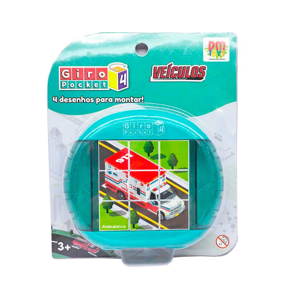 Quebra-Cabeça Giro 4 Pocket Veículos