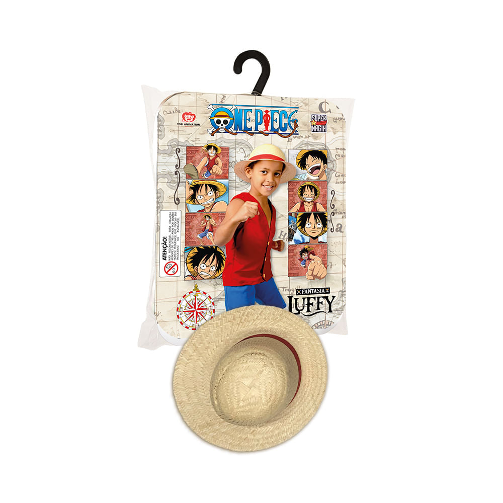 Fantasia - Luffy One Piece P - Vermelho - Novabrink
