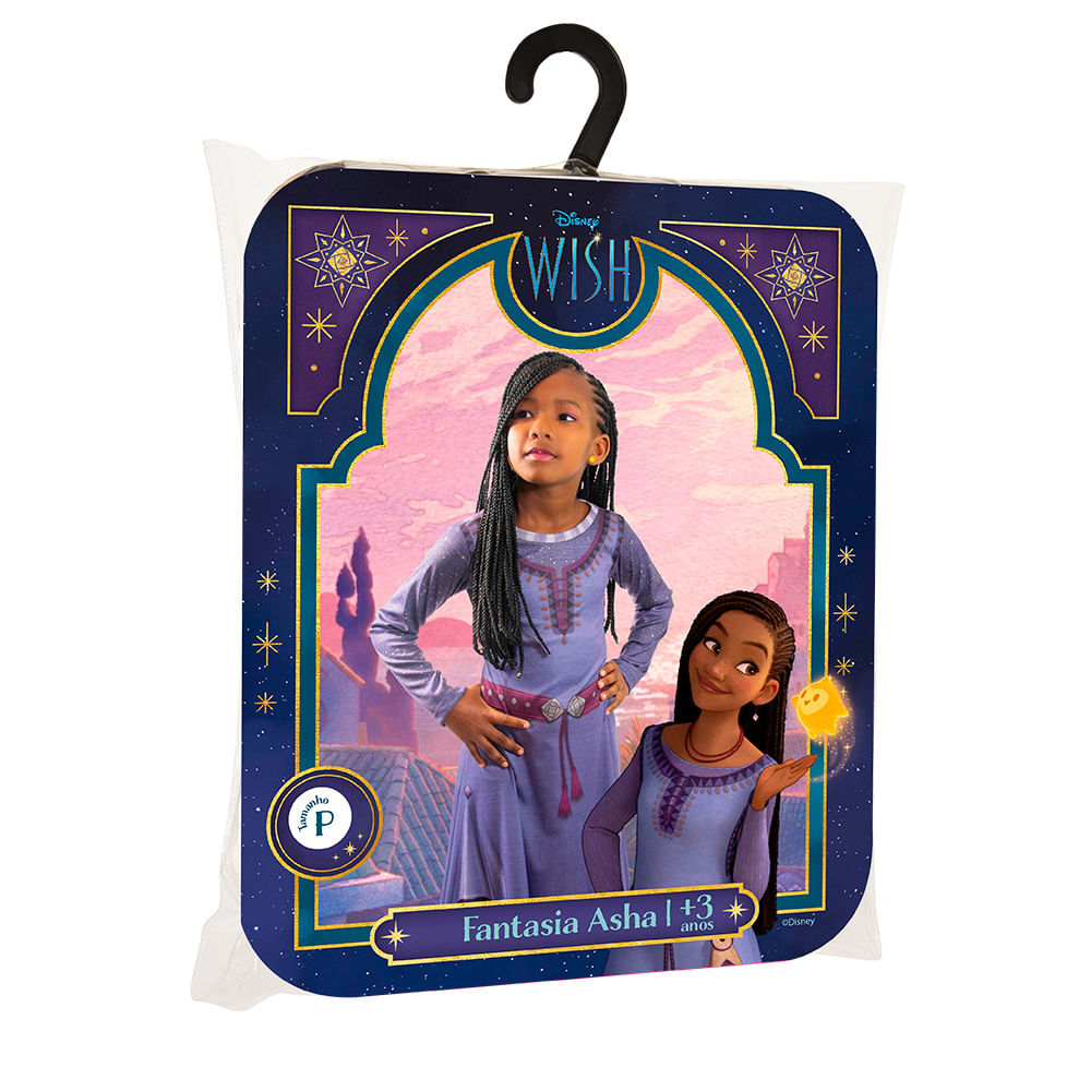 Fantasia Infantil - Wish: O Poder Dos Desejos - Asha - Novabrink - Tamanho M