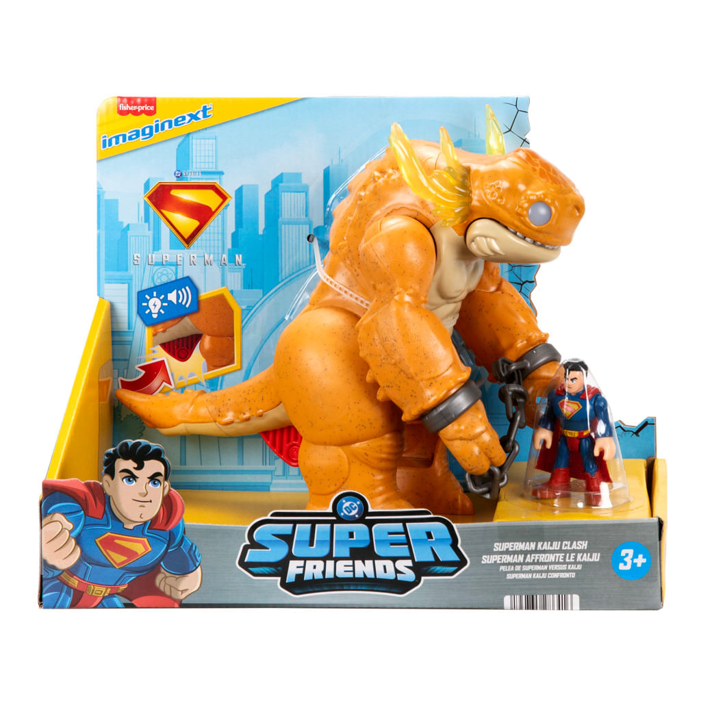 Figura De Ação - DC - Superman - Imaginext - Superman E Kaiju - Fisher-Price