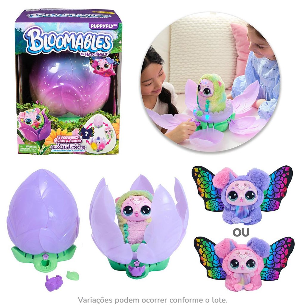 Figura de Ação - Hatchimals Bloomables - Puppy Fly - Surpresa - Sunny