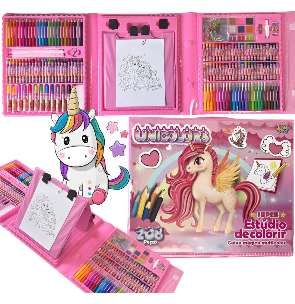 Maleta de Pintura Infantil Completa – Kit Artístico 208 Peças