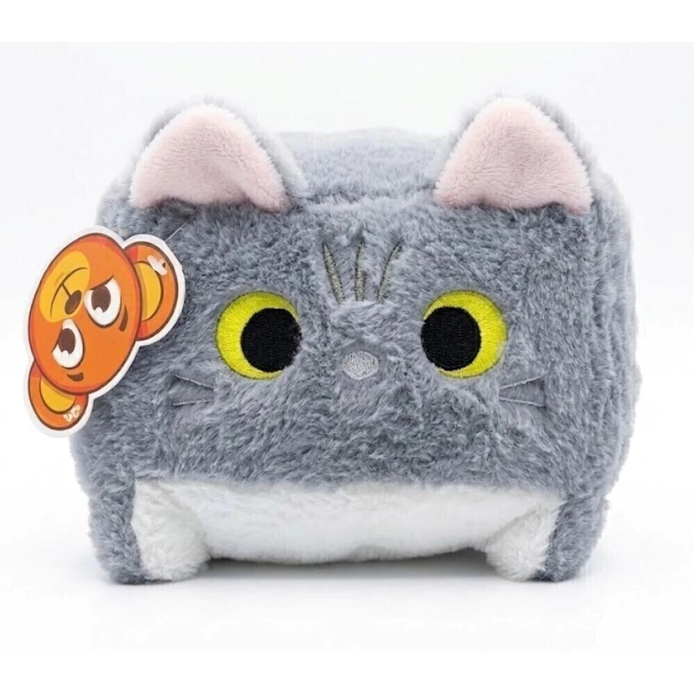 Pelúcia Quadrada de Gatinho 20cm Cinza BBR Toys R3609