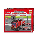 Blocos de Montar Caminhão de Bombeiro Resgate Controle Remoto DM Blocks RC Trucks DM Toys DMT7223