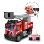 Blocos de Montar Caminhão de Bombeiro Resgate Controle Remoto DM Blocks RC Trucks DM Toys DMT7223