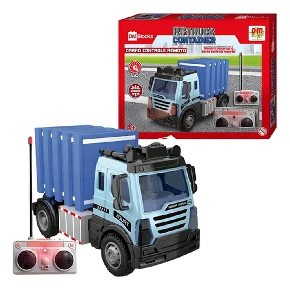 Blocos de Montar Caminhão Container Controle Remoto DM Blocks RC Trucks DM Toys DMT7224