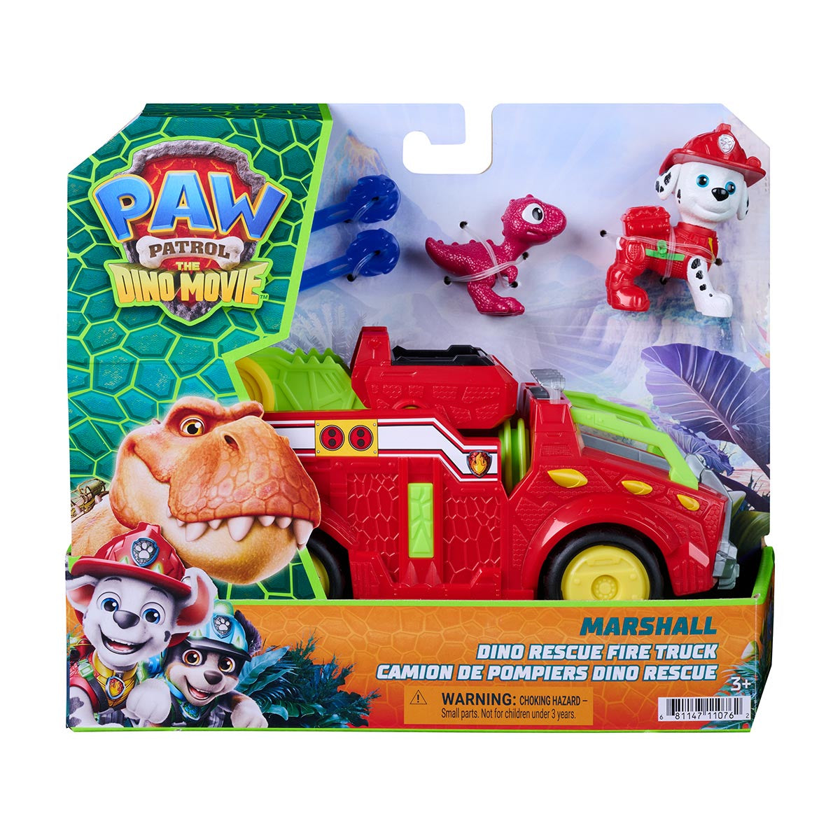 Caminhão do Marshall + 2 Bonecos - Patrulha Canina: Uma Aventura Dino
